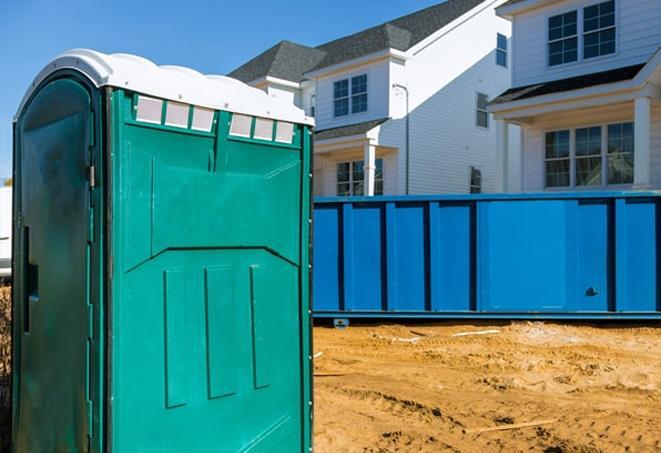 accessible portable washrooms at an industrial job site